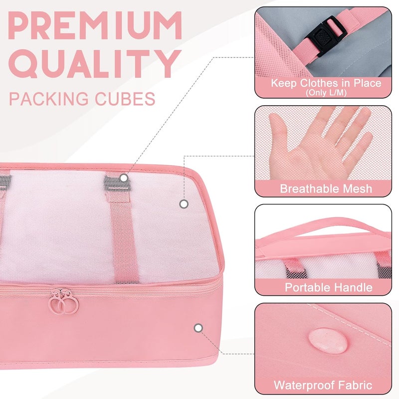 Attmu 10 Set Packing Cubes for Travel, Travel Packing Cubes with Hanging Toiletry Bag and Shoe Bag, Suitcase Luggage Organizer Bags for Travel Essentials Women Men - Image 3